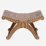 Leelawati Arts : Home Living Decorative Wood Bone Inlay Rowing Chair | Wood Bone Inlaid Roaming Chair