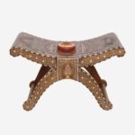 Leelawati Arts : Home Living Decorative Wood Bone Inlay Rowing Chair | Wood Bone Inlaid Roaming Chair - Image 2