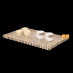Leelawati Arts : Bone Inlay Tray | Wood Bone Inlaid Tray | Living Room Table Tray