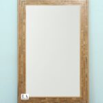 Home Decor Wood Bone Inlay Brown Mirror Frame And Luxury Handmade Line Design Bone Inlay Mirror Frame