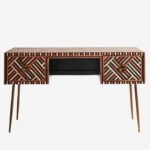 Leelawati Arts : Home Decorative Bone Inlay Fruniture, Bone Inlay Desk, Bone Inlay Console Table With 2 Drawer Furniture, Bone Inlay Study Table, Bone Inlay Console Table