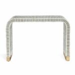 Leelawati Arts : Home Decor Handmade Bone Inlay Wooden Modern Console Table / Zebra Look Wooden Bone Inlay Console Table