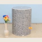 BONE INLAY BEDSIDE TABLE