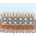 Home Decorative Bone Inlay Hand Painted Unique Floral Design Jewelry Box , Gift Box