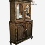 Wood Bone Inlay Chest of Door Almira Cabinet