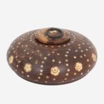 Wooden Bone Inlay Round Box