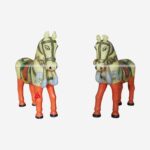 Wooden Hand Painted Horses pair