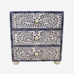 Bone Inlay Drawer Bedside Table 3