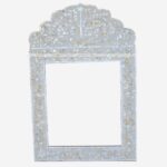 Mother Of Pearl Grey Mirror Frame
