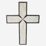 Bone Inlay Wall Hanging Handmade Cross