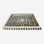 Wood Bone Inlay Serving Tray