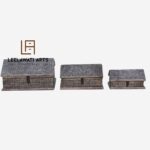 Royal Wooden Brass Boxes Set 3