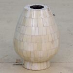Leelawati Arts : White Color Round shape Decorative Vase