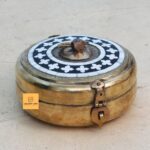 Leelawati Arts : Unique Design Brass And Bone Chapati Box
