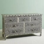 Leelawati Arts : Black Bone Inlay Chest Of 7 Drawer With Good Storage Sideboard (Copy)