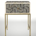 Leelawati Arts : Home Decorative Bone Inlay 1 Drawer Bedside Table