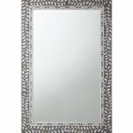 Leelawati Arts : Wall Decor Mother Of Pearl Inlay Floral Design Mirror Frame