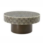 Leelawati Arts : Wooden Bone Inlay Luxury Round Coffee Table