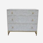Bone Inlay Chest Of Drawer Gray