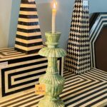Leelawati Arts : Antique Look Bone Inlay Candle Holder And Home Decorative Candle Stand